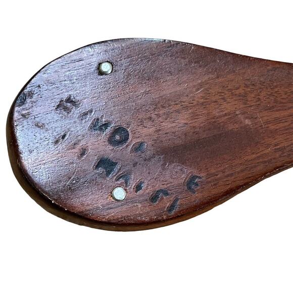 Hand Forged Everlast Metal & Wood Salad Fork & Spoon Serving Haiti Handmade MCM - Picture 4 of 5